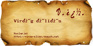 Virág Éliás névjegykártya